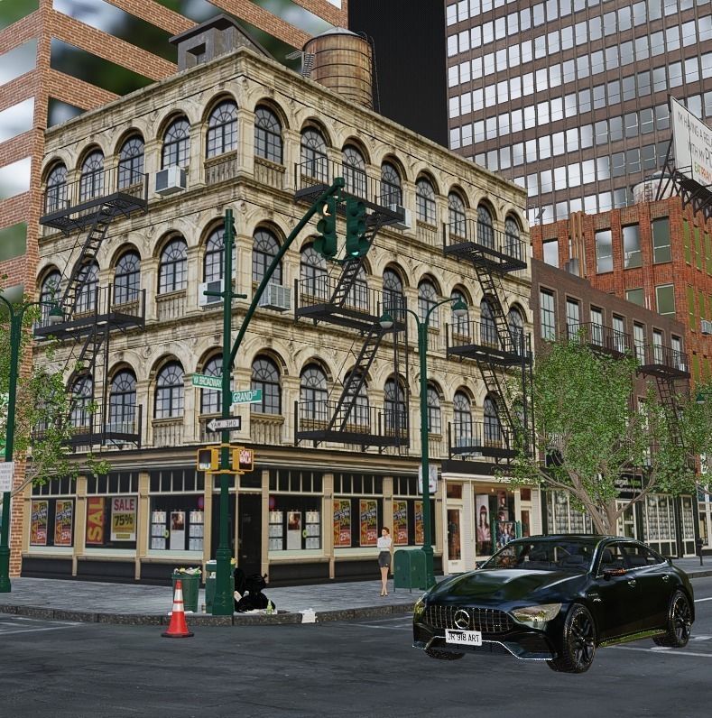 NY CITY  Low-poly 3D model_4