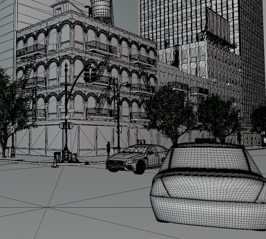 NY CITY  Low-poly 3D model_5