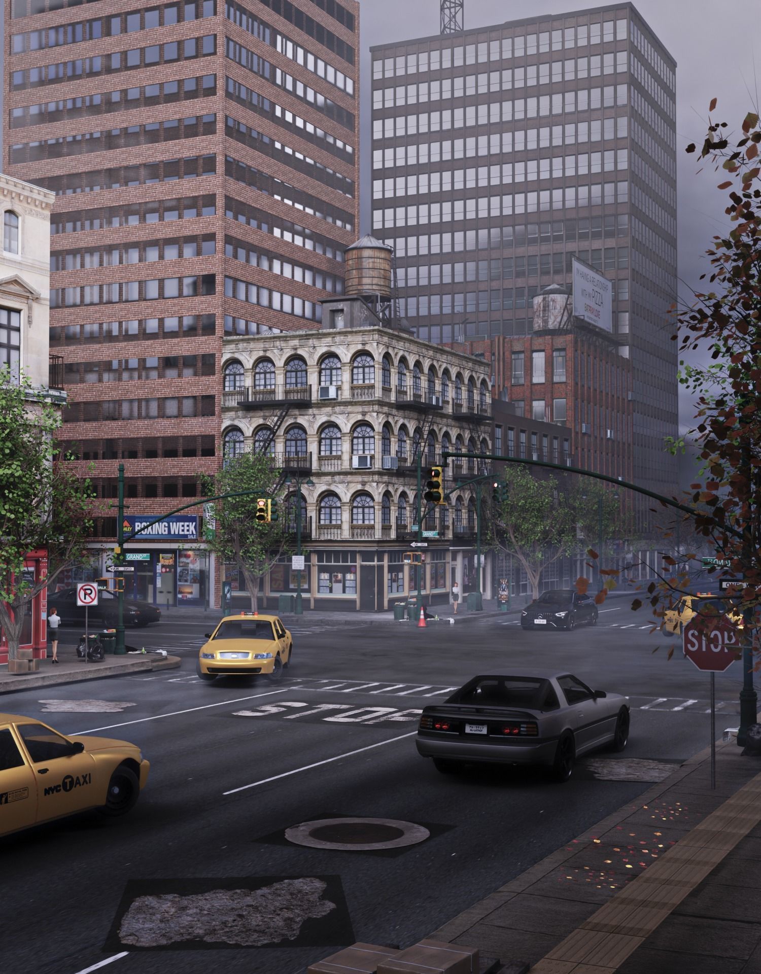NY CITY  Low-poly 3D model_23