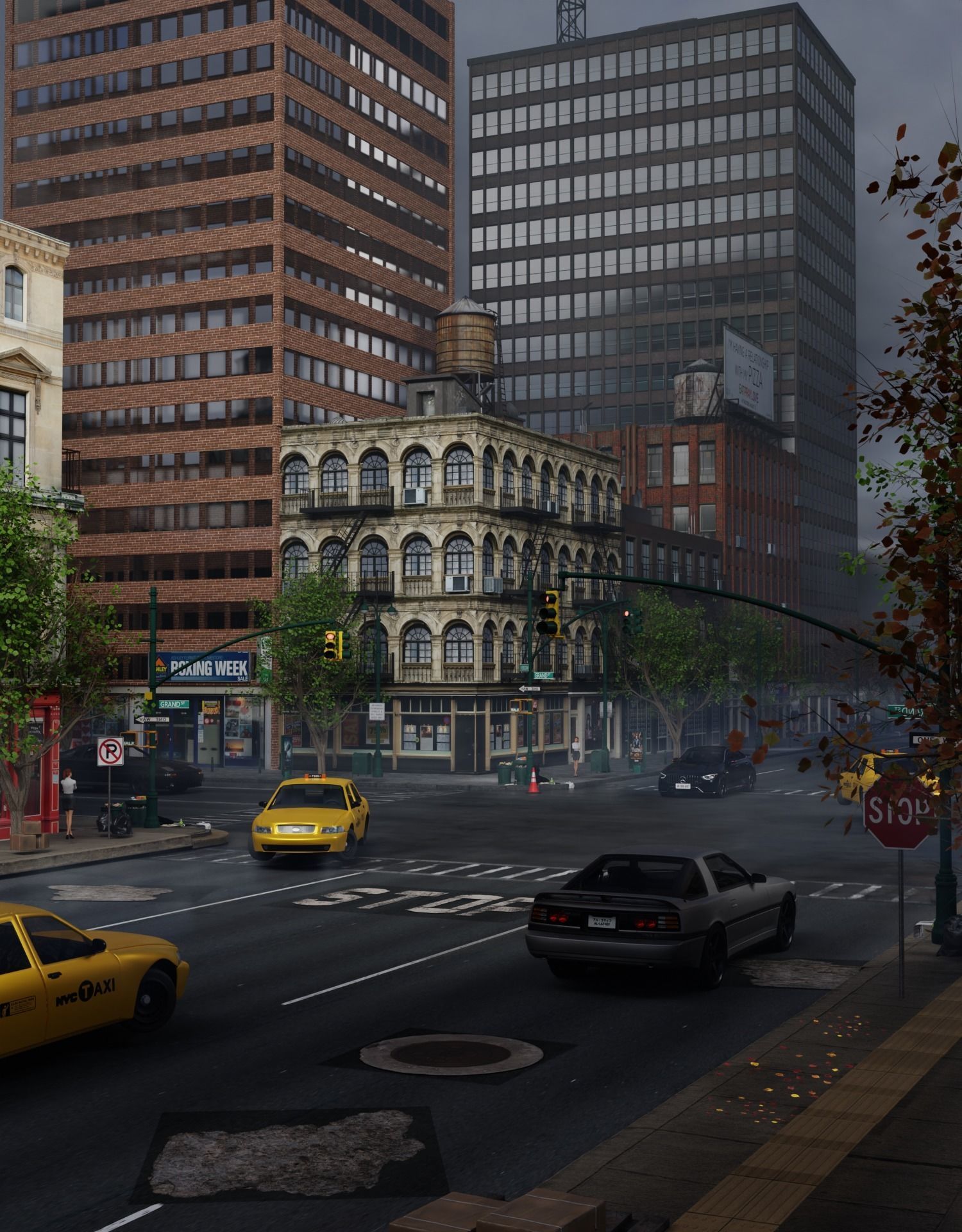 NY CITY  Low-poly 3D model_24
