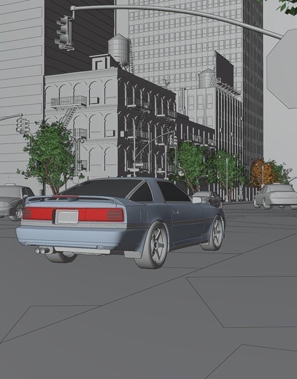 NY CITY  Low-poly 3D model_8