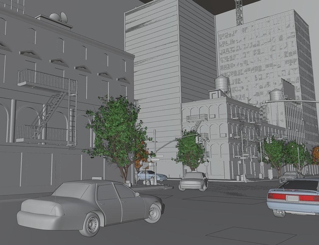NY CITY  Low-poly 3D model_7