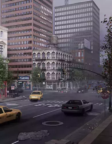NY CITY  Low-poly 3D model