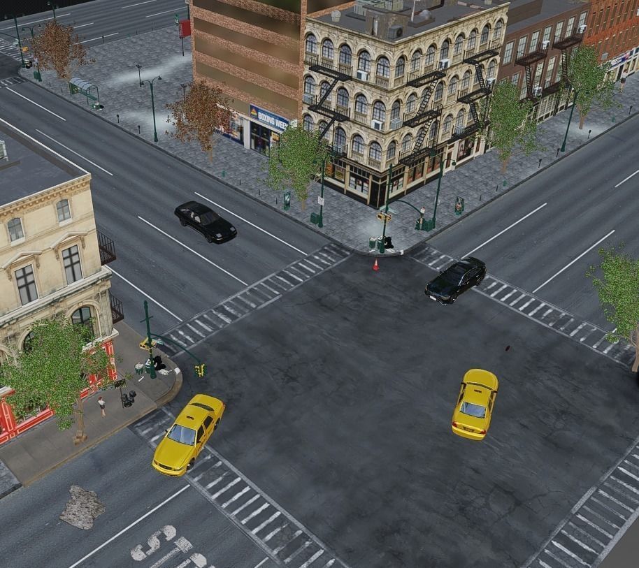 NY CITY  Low-poly 3D model_3