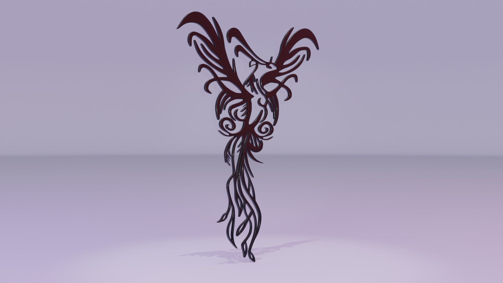 Phoenix - Immortal bird 03 Low-poly 3D model_19