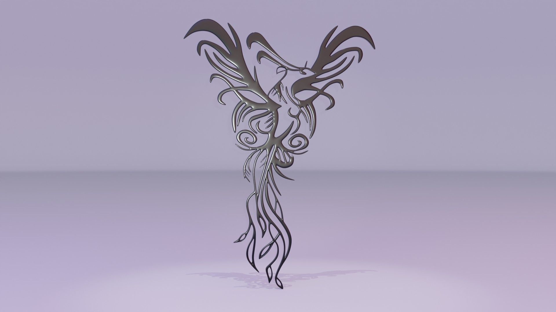 Phoenix - Immortal bird 03 Low-poly 3D model_17