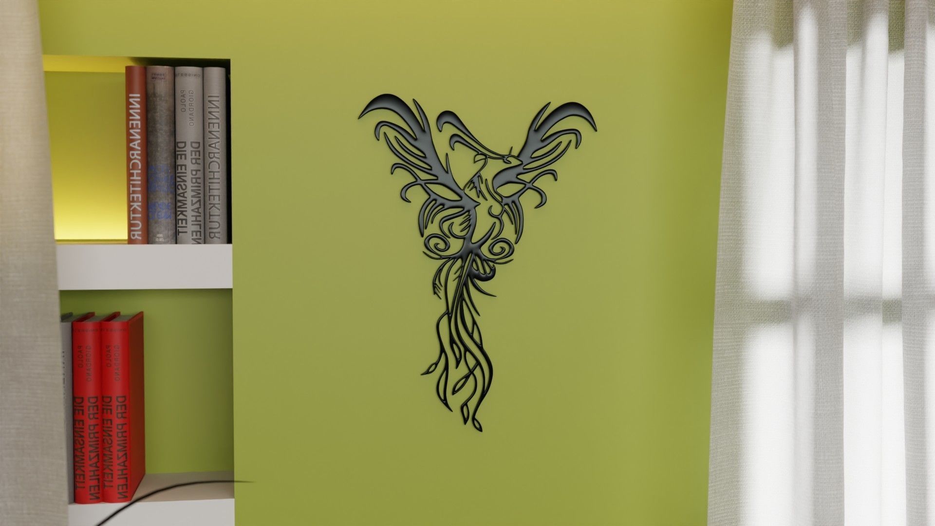 Phoenix - Immortal bird 03 Low-poly 3D model_23