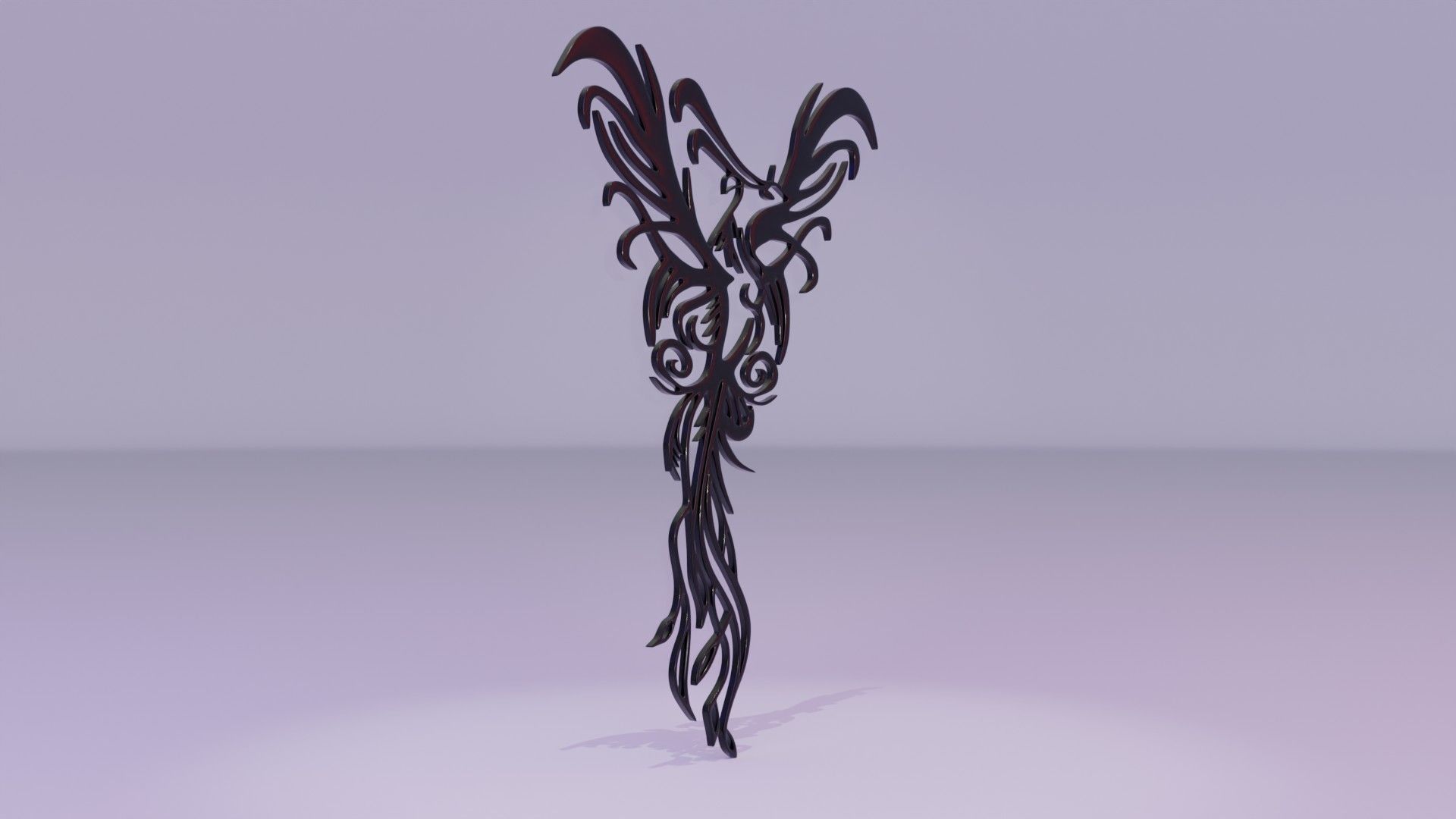 Phoenix - Immortal bird 03 Low-poly 3D model_20