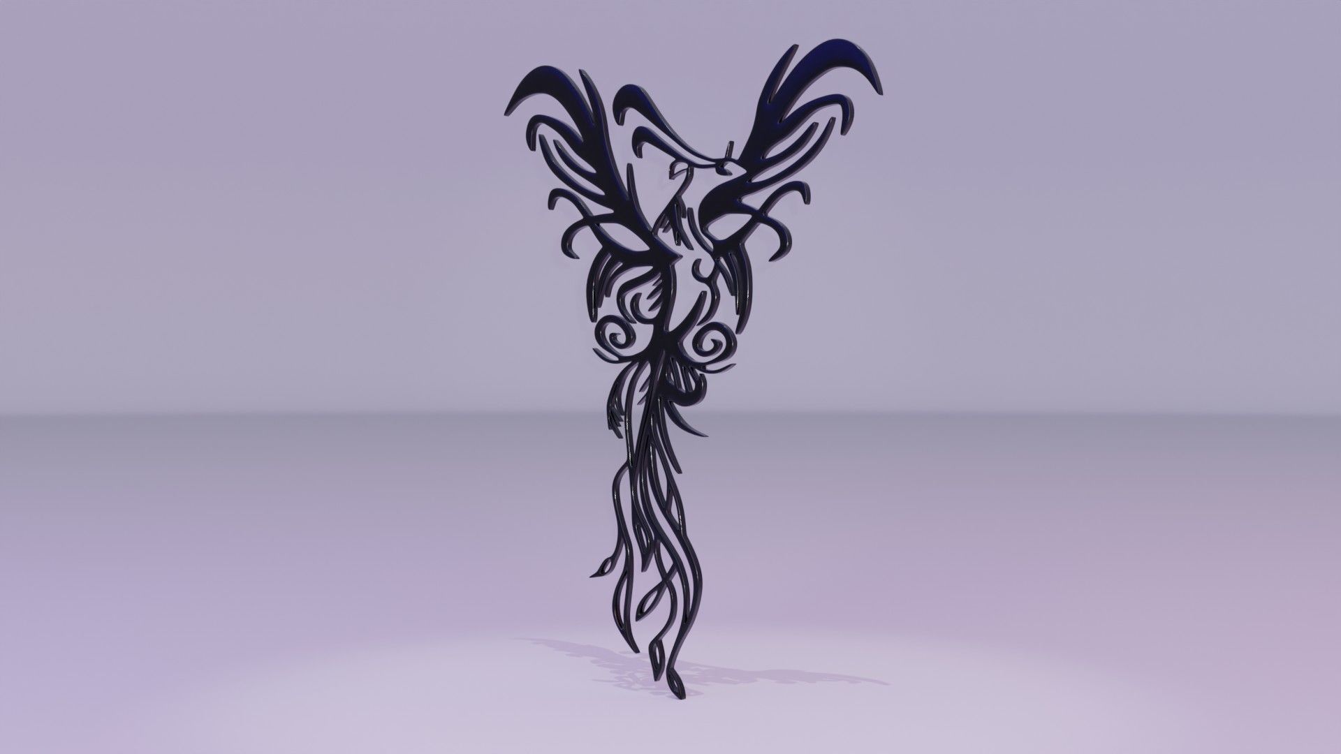 Phoenix - Immortal bird 03 Low-poly 3D model_15