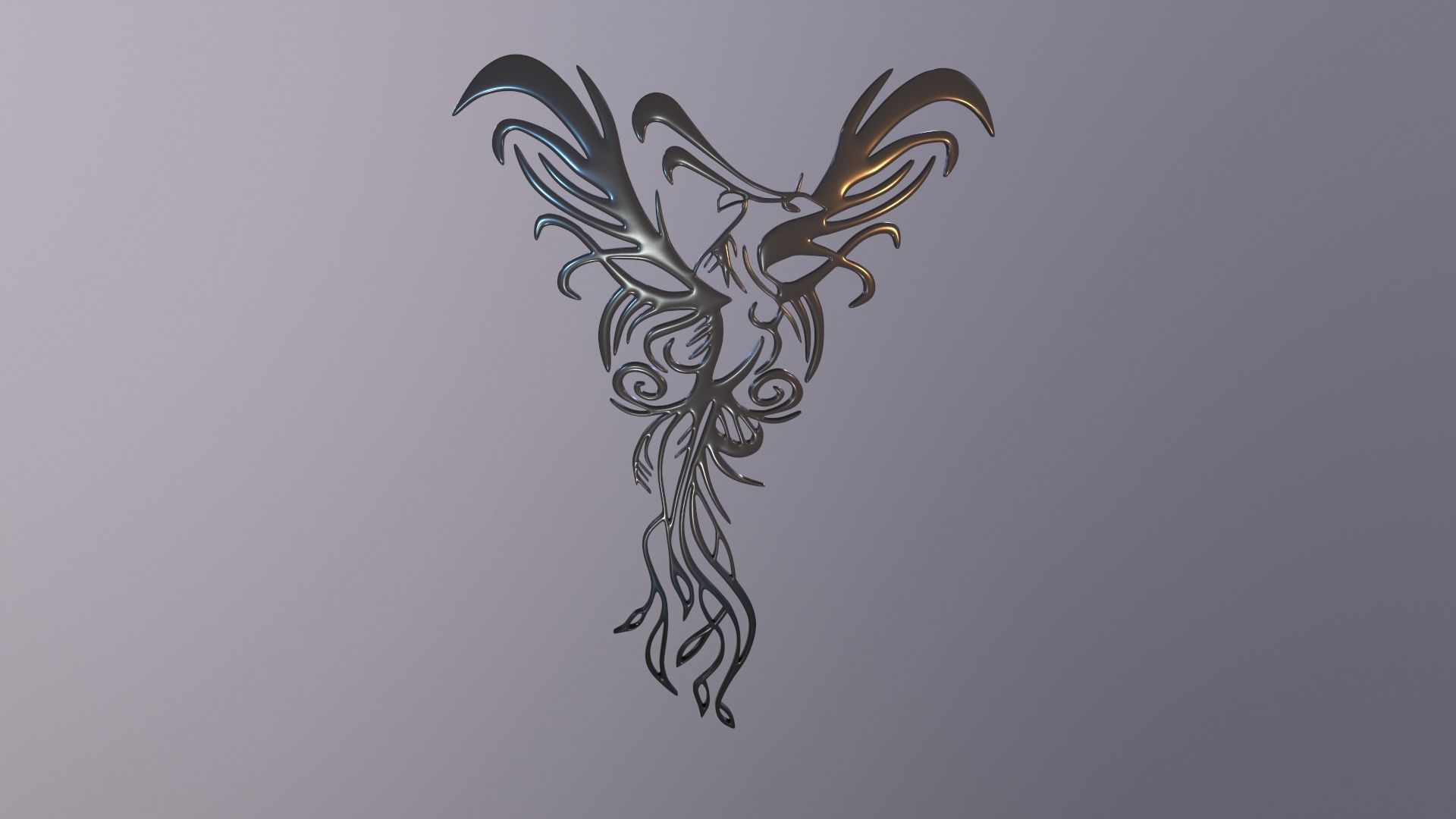 Phoenix - Immortal bird 03 Low-poly 3D model_24