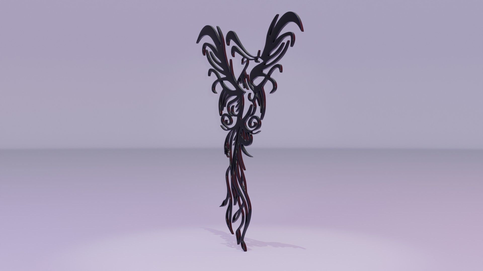 Phoenix - Immortal bird 03 Low-poly 3D model_14