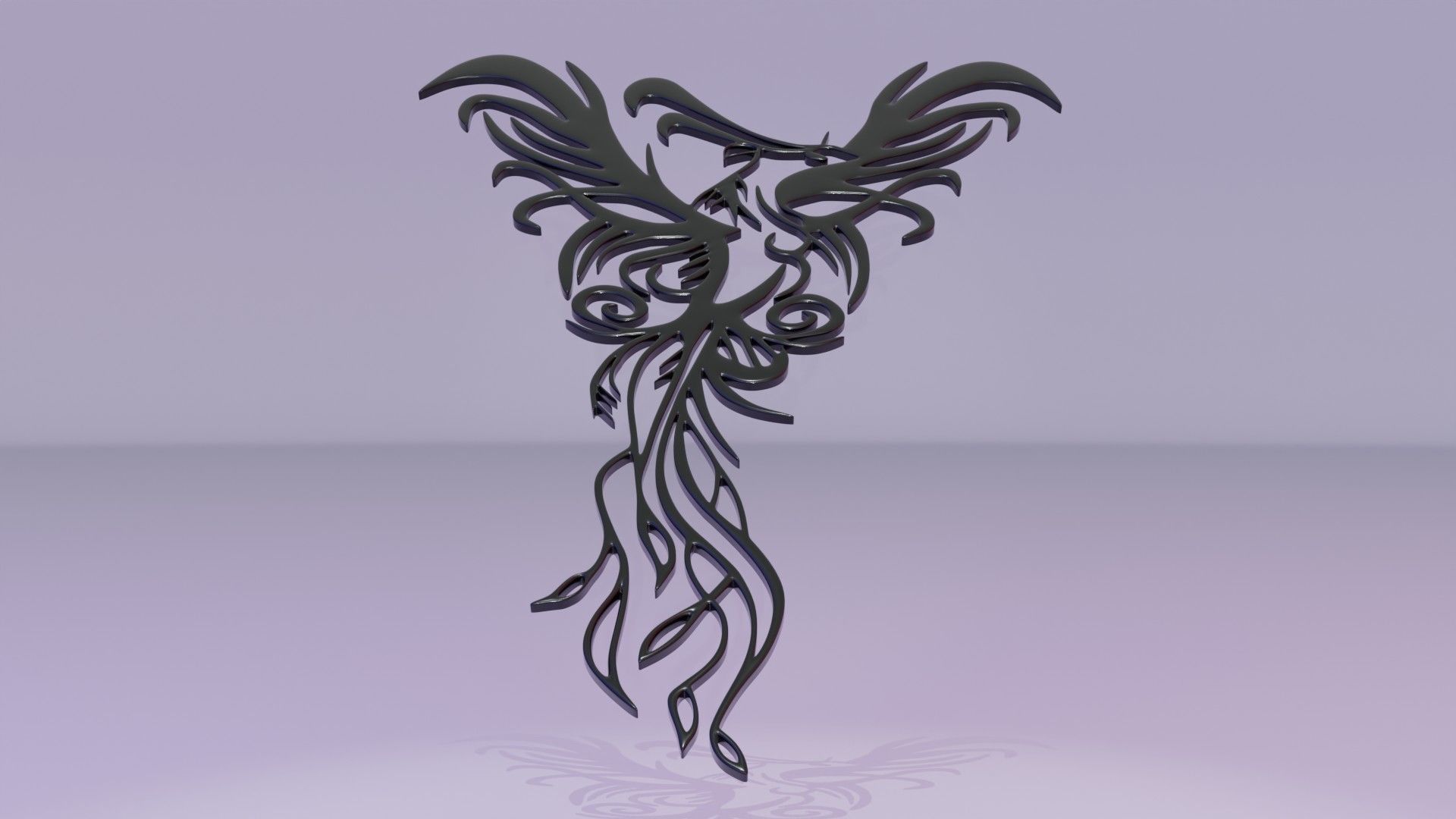 Phoenix - Immortal bird 03 Low-poly 3D model_22