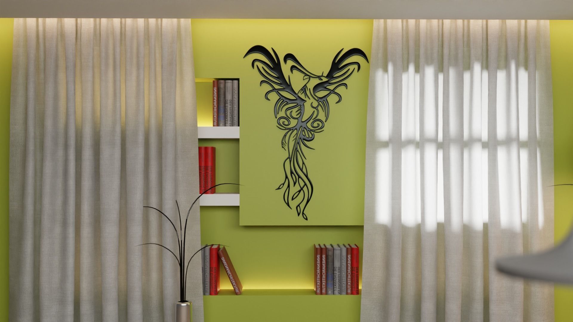 Phoenix - Immortal bird 03 Low-poly 3D model_1