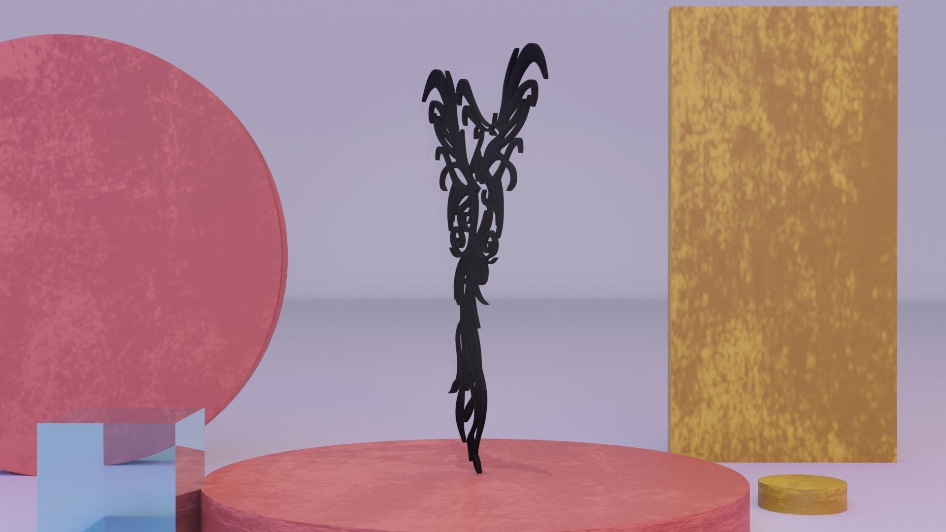 Phoenix - Immortal bird 03 Low-poly 3D model_2