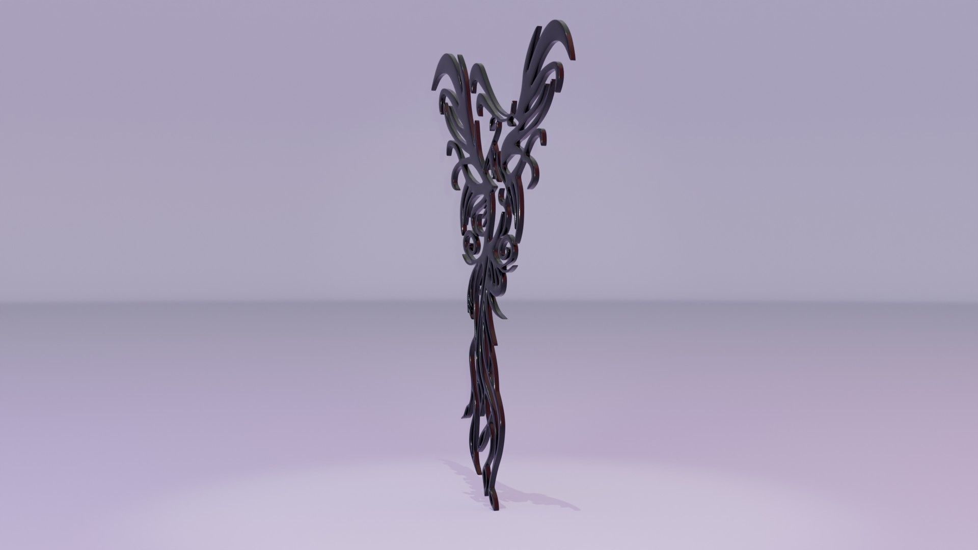 Phoenix - Immortal bird 03 Low-poly 3D model_13