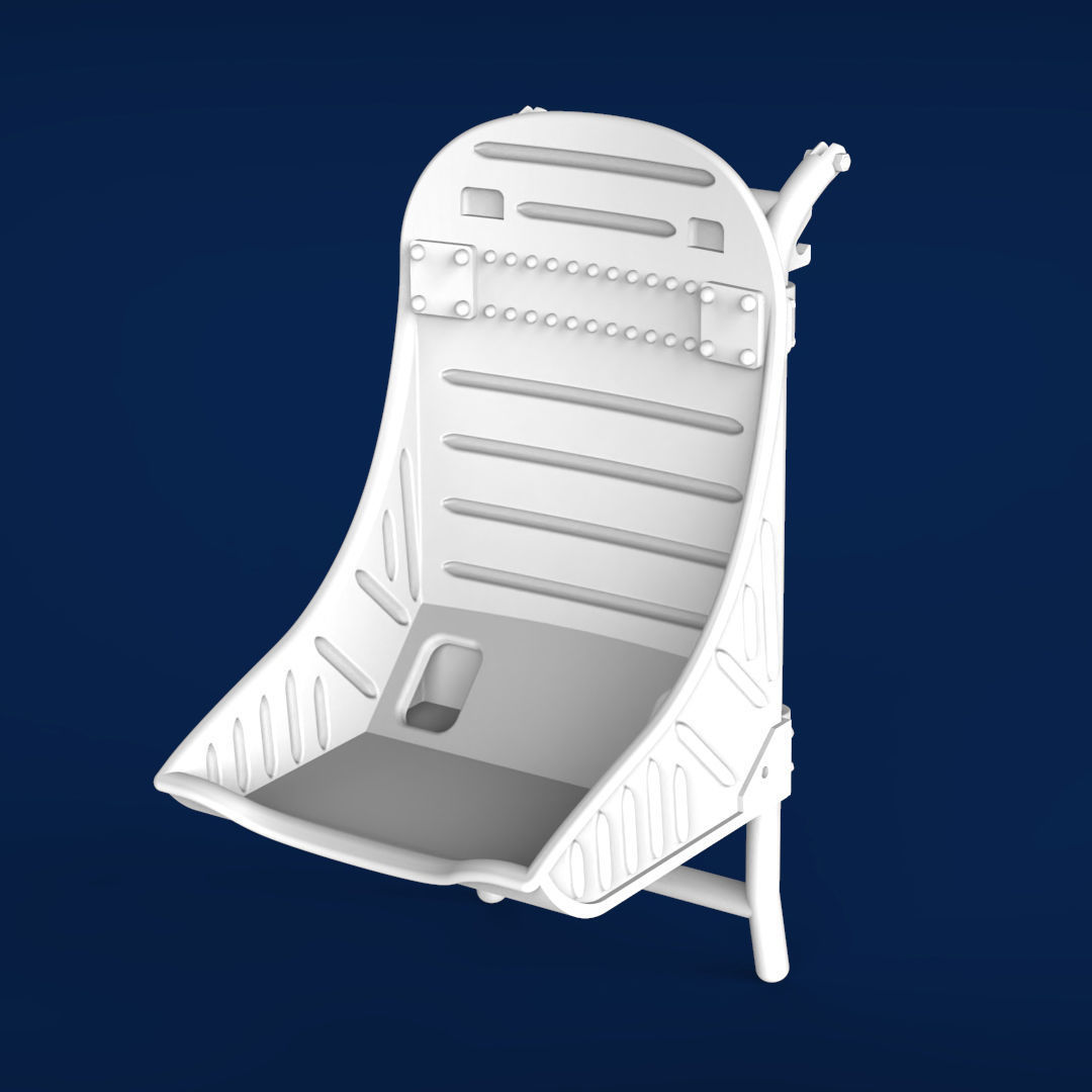 CURTISS P-40 WARHAWK KITTYHAWK PILOT SEAT Hasegawa 3D model_1