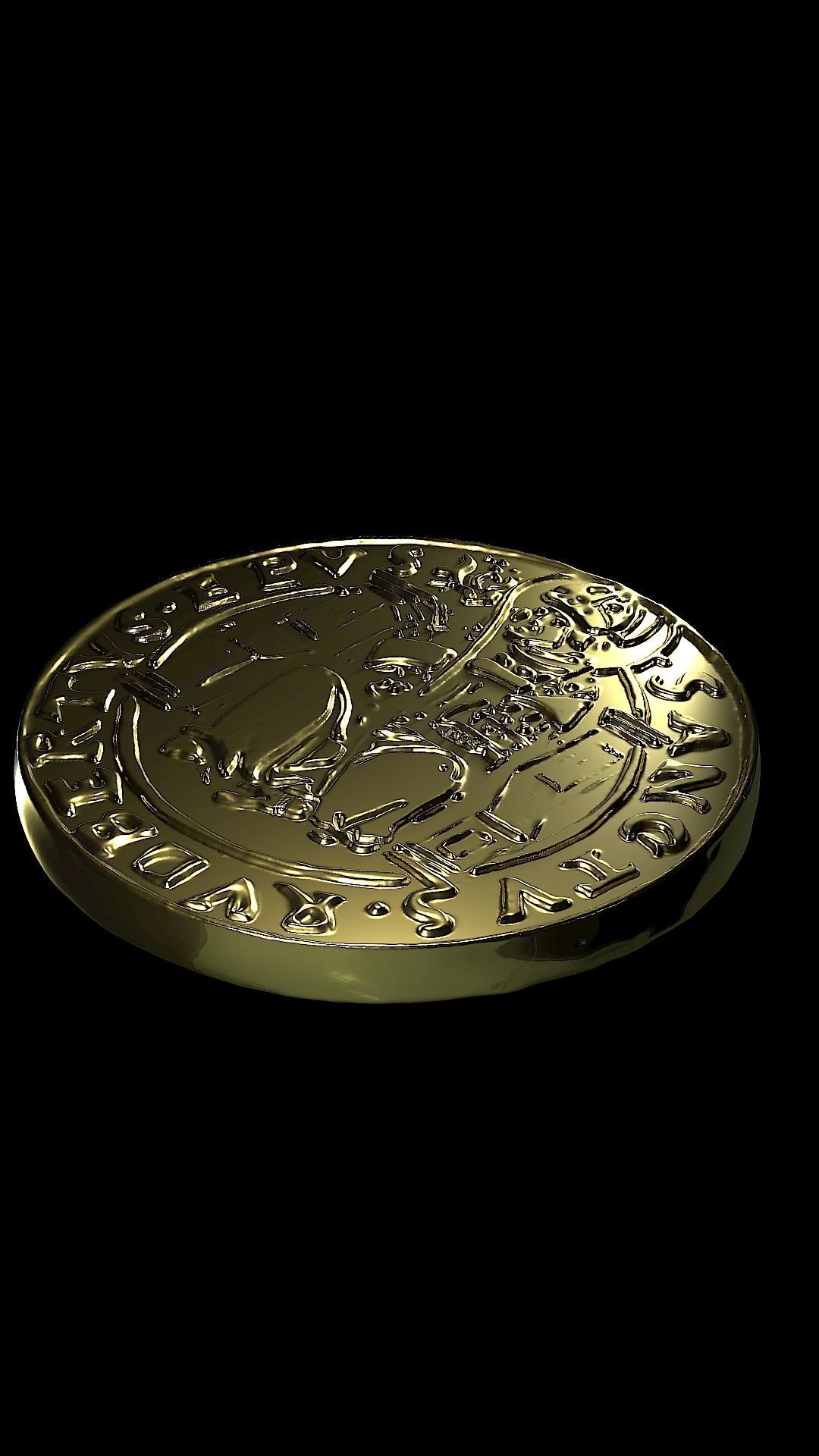 Coin Gulden 3D print model_1