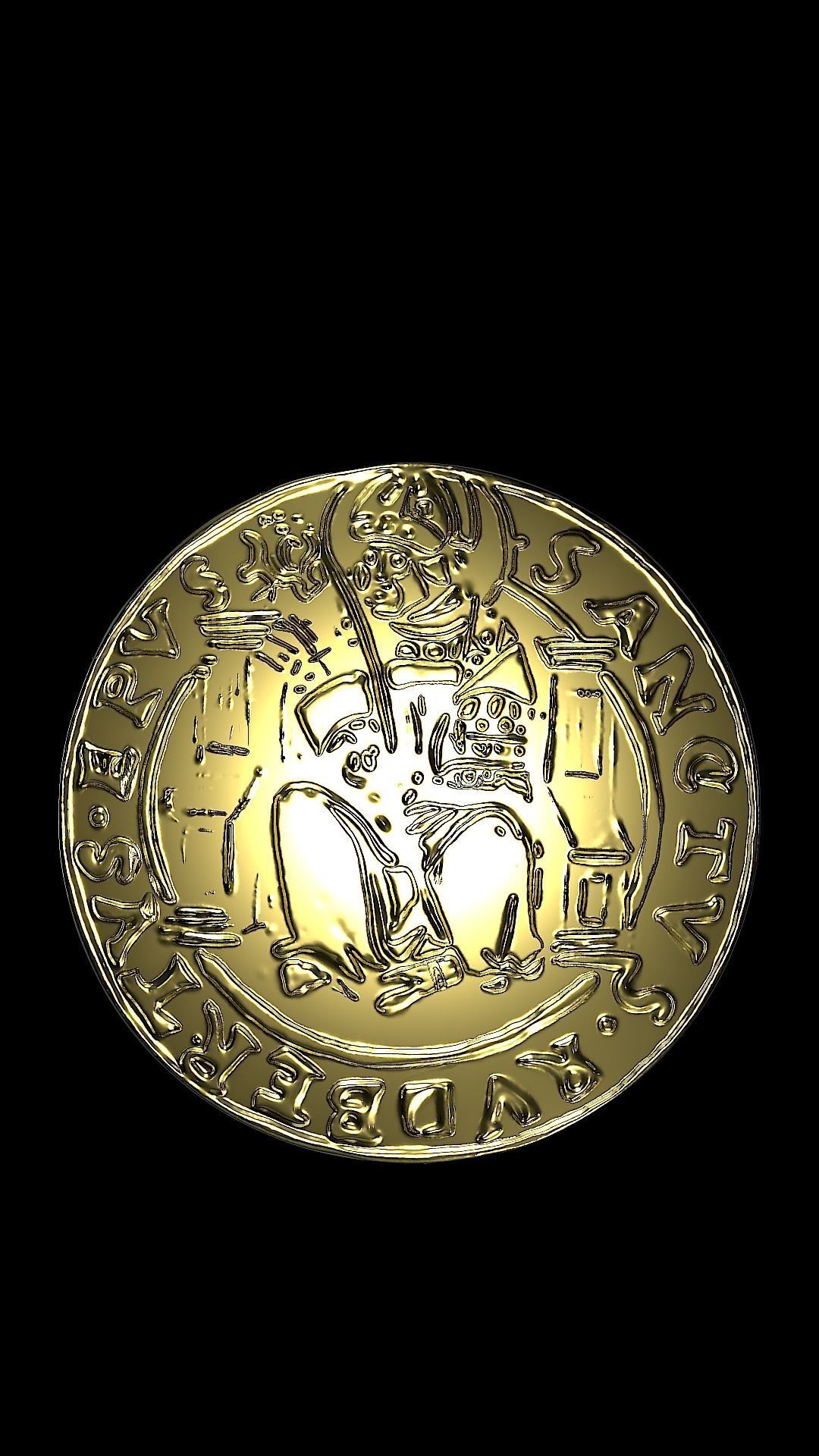 Coin Gulden 3D print model_3