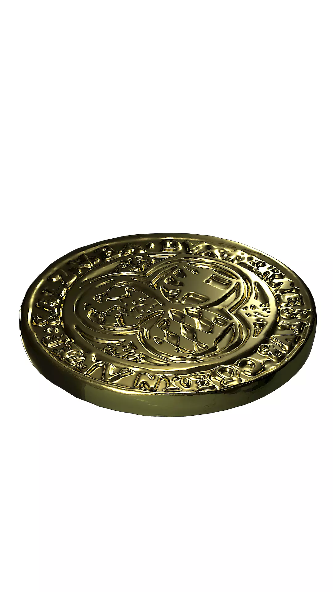 Coin Gulden 3D print model_0