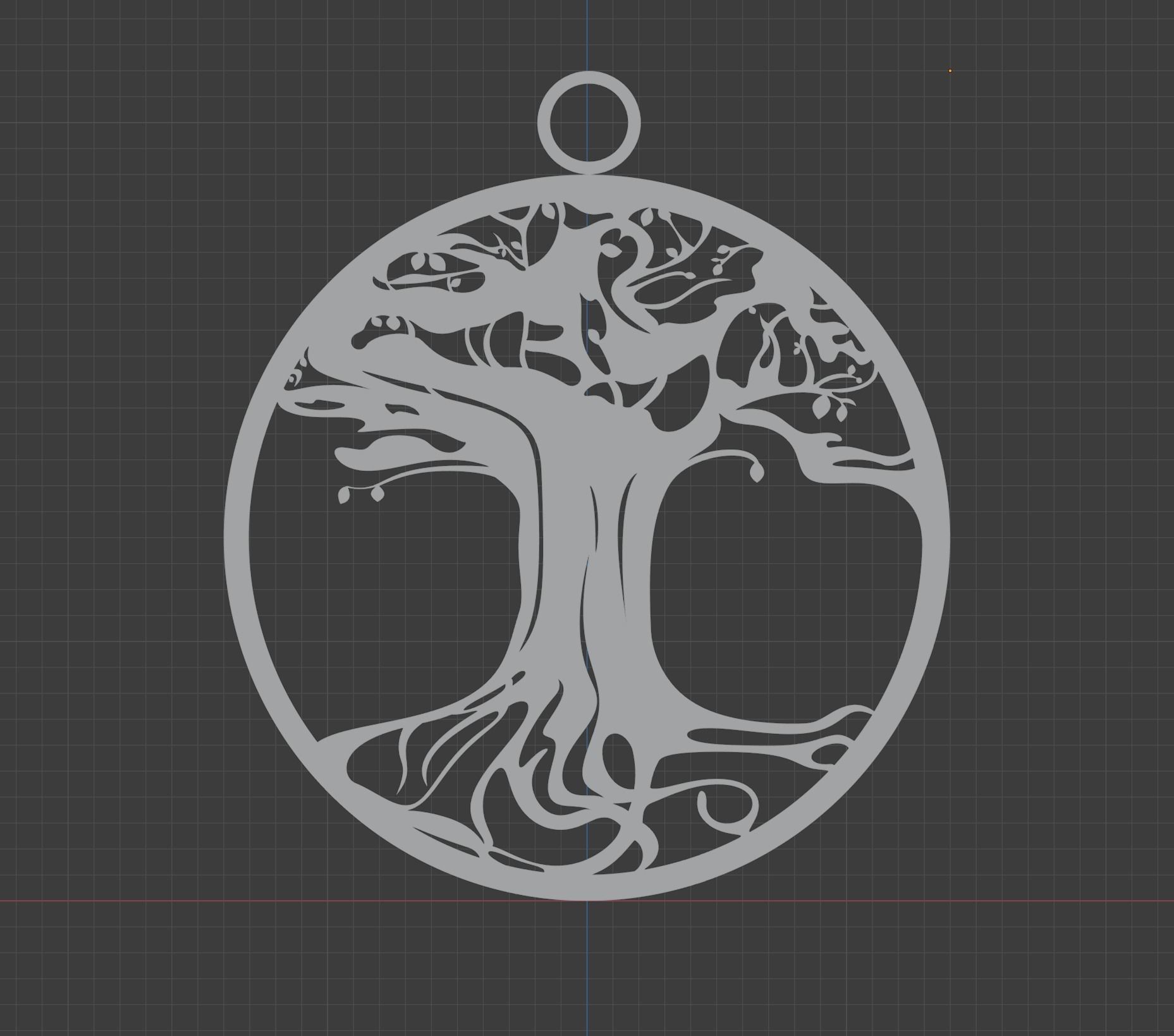 Yggdrasil Pendant  3D print model_3