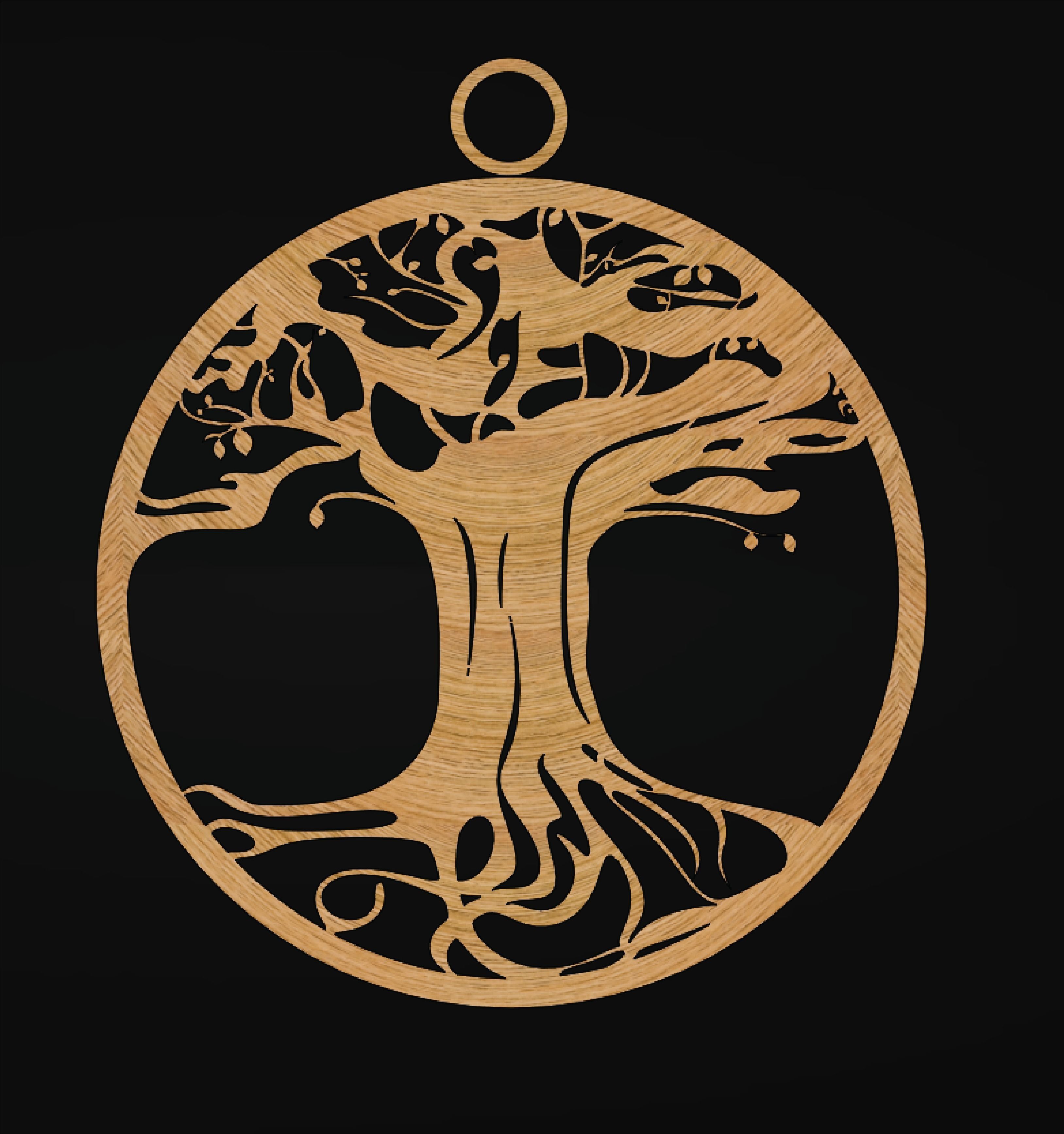 Yggdrasil Pendant  3D print model_6