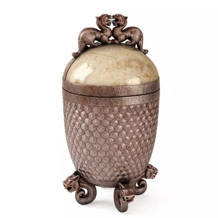 Antique Urn Figurine Animals 3D model_0