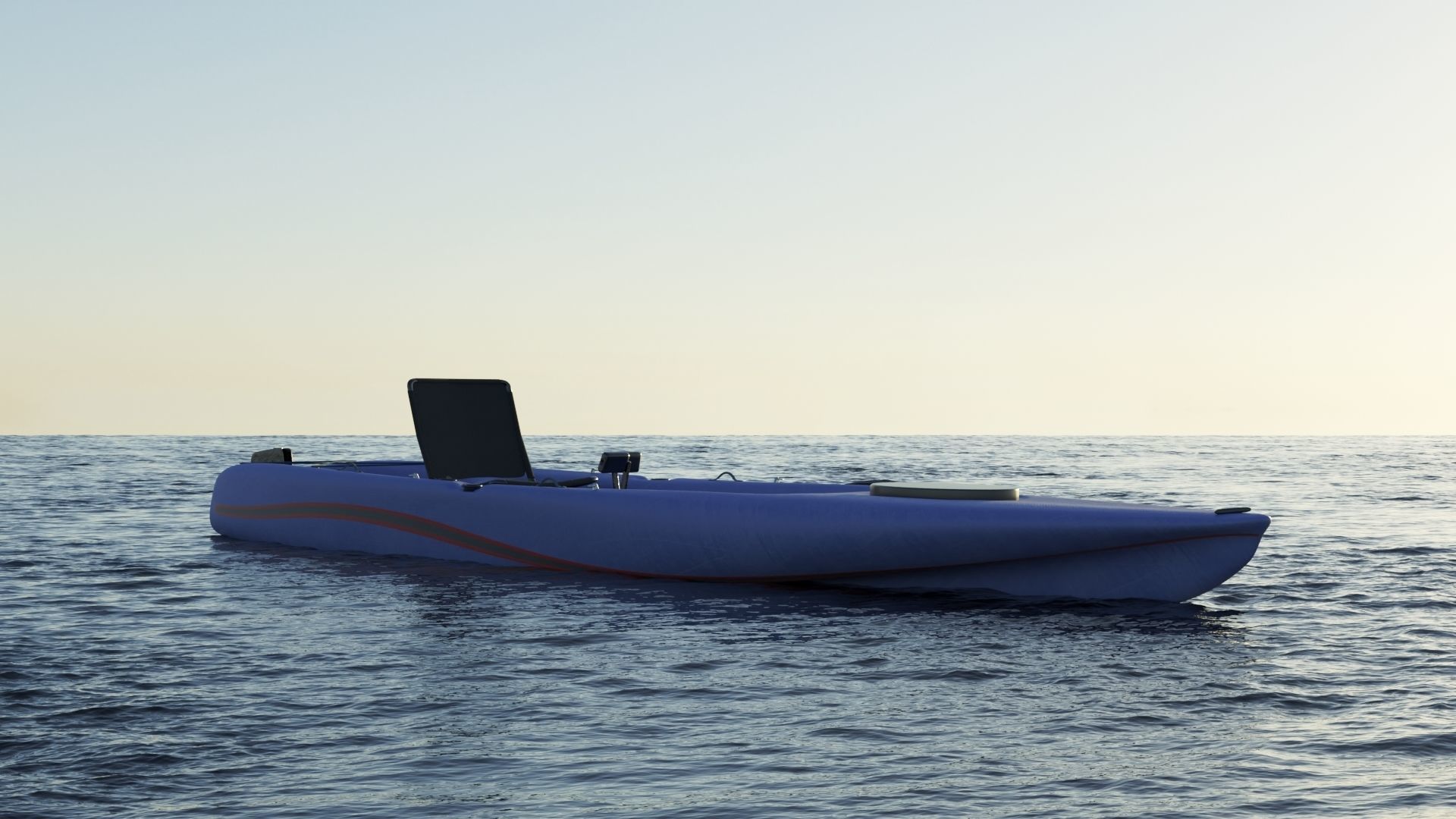 Kayak 3D model hovercraft Low-poly 3D model_16