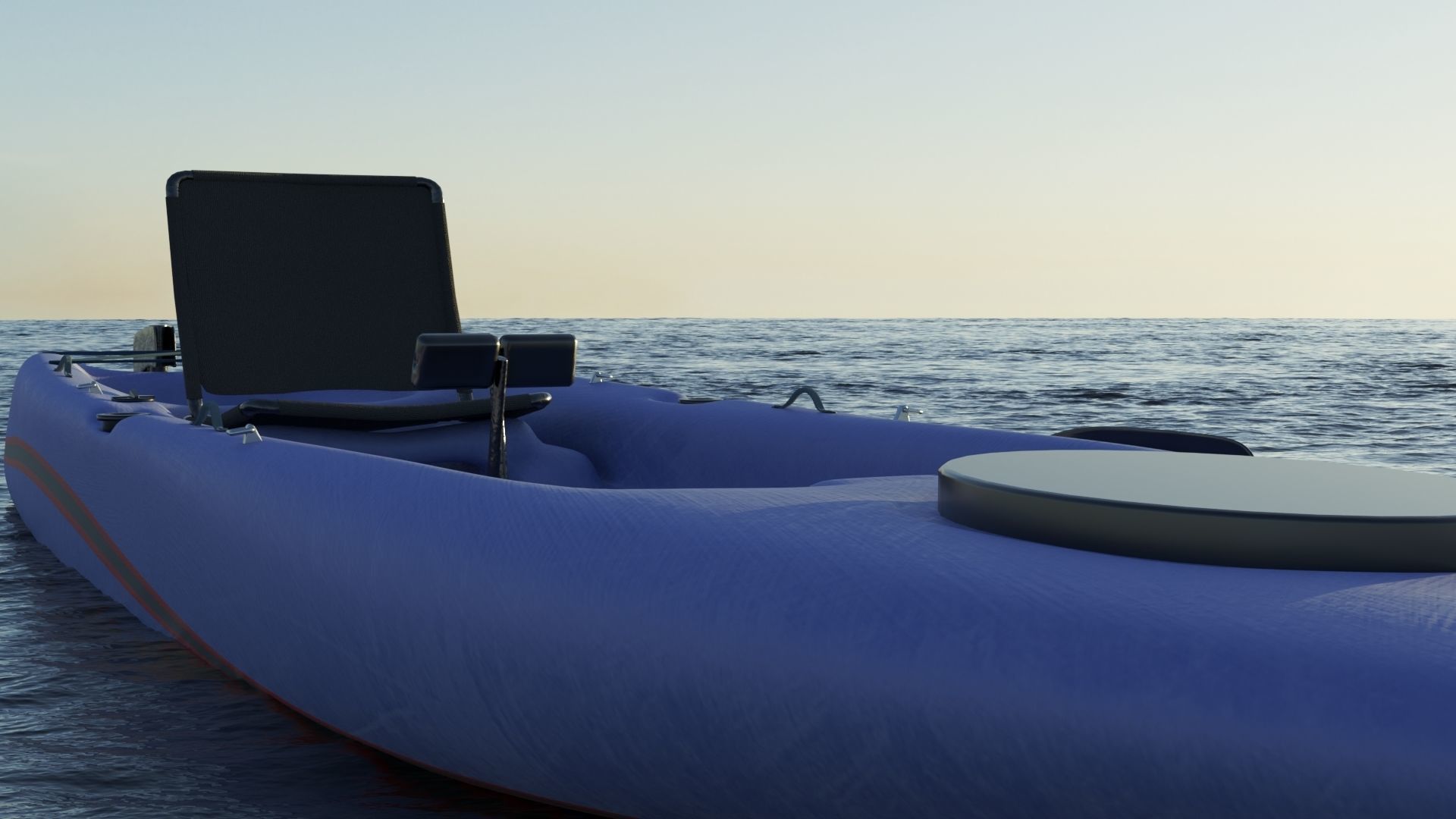 Kayak 3D model hovercraft Low-poly 3D model_25