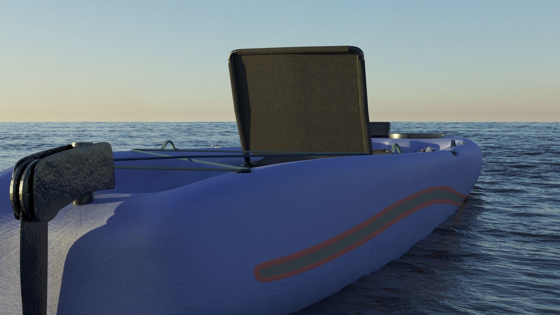 Kayak 3D model hovercraft Low-poly 3D model_22