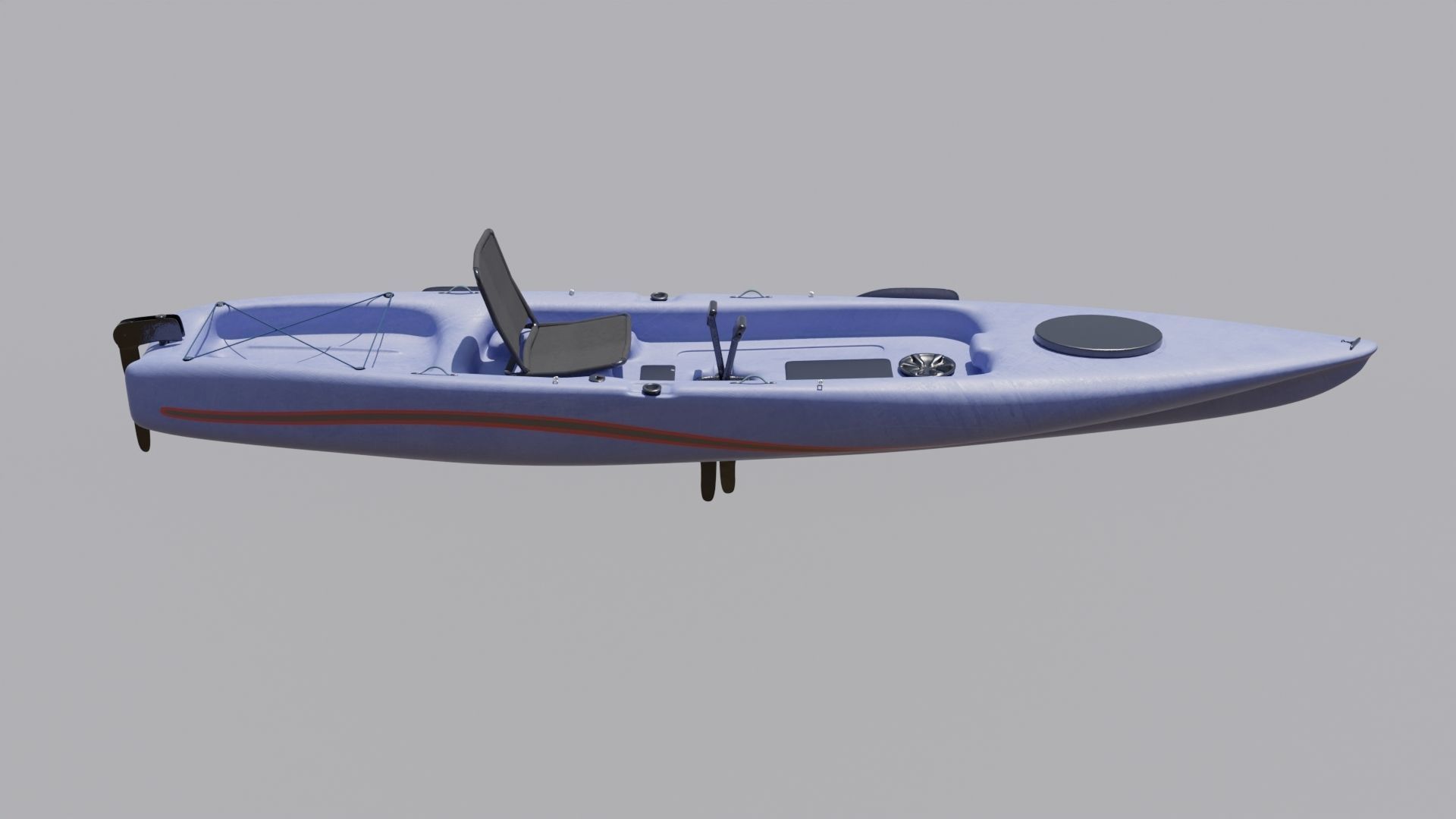 Kayak 3D model hovercraft Low-poly 3D model_4