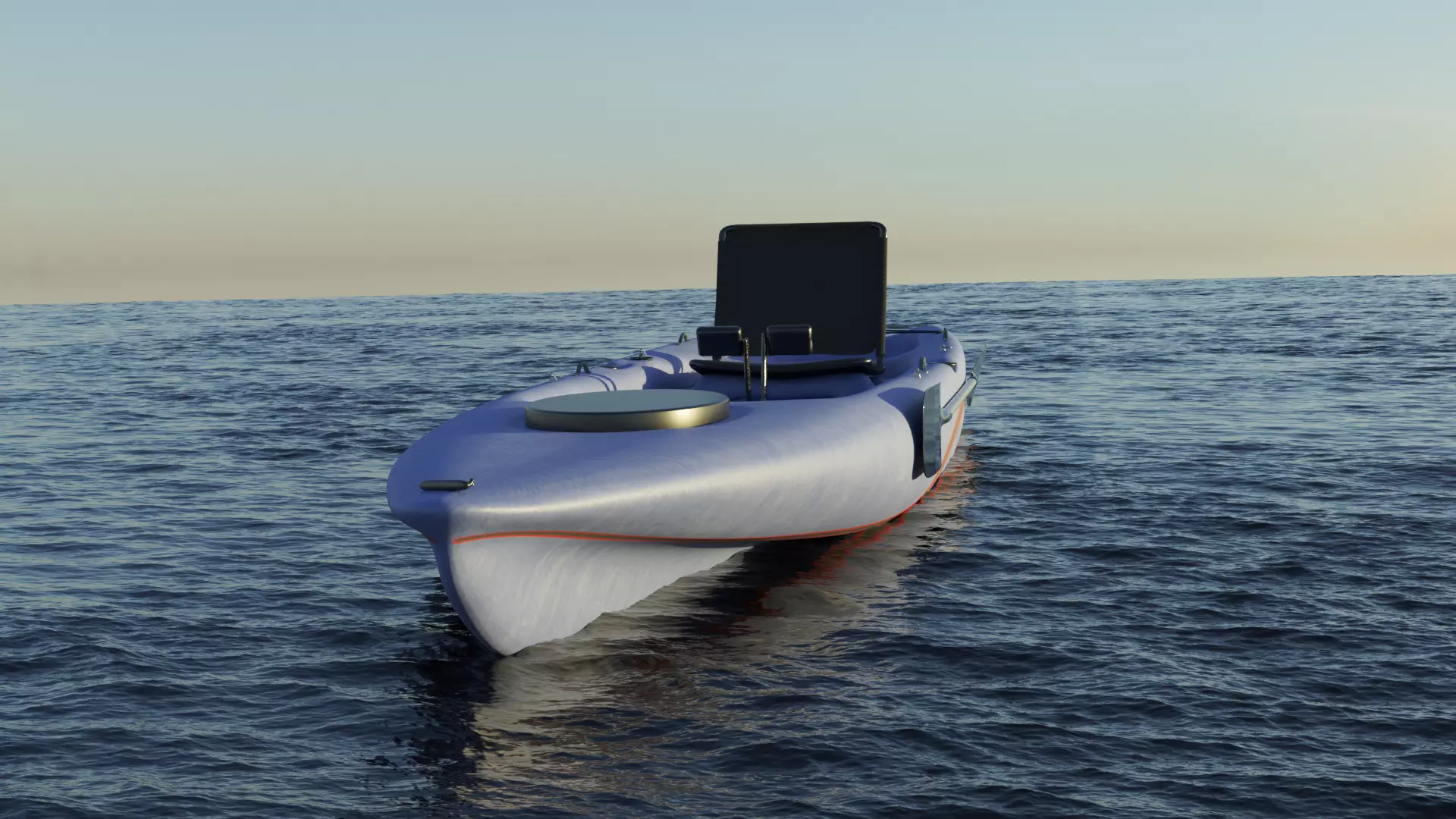 Kayak 3D model hovercraft Low-poly 3D model_0