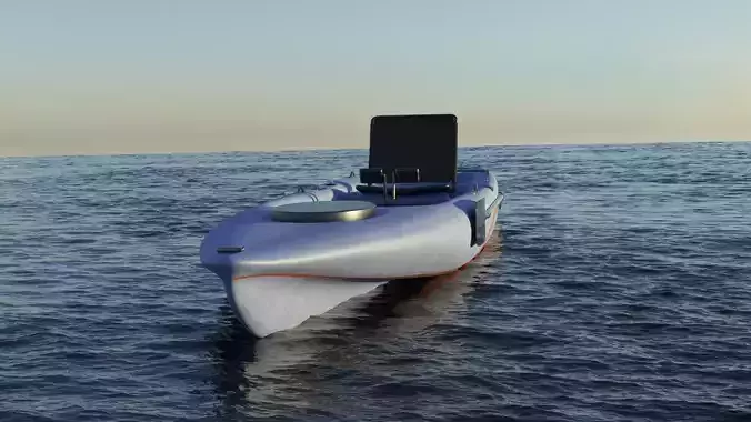 Kayak 3D model hovercraft Low-poly 3D model