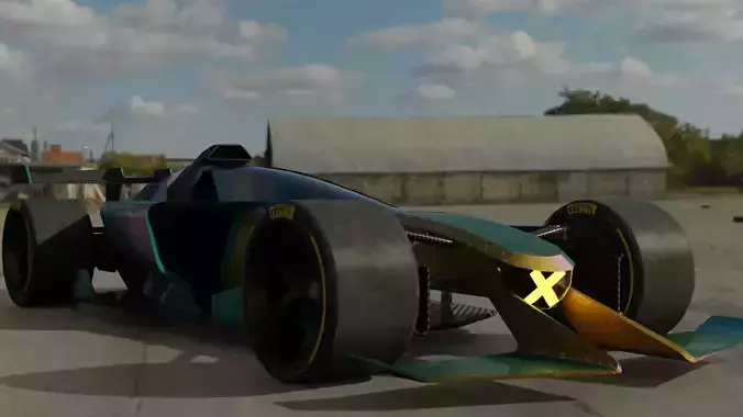 Concept Formula One Car 2022 model Low-poly 3D model