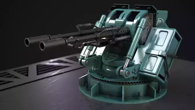 Slingshot futuristic machine gun