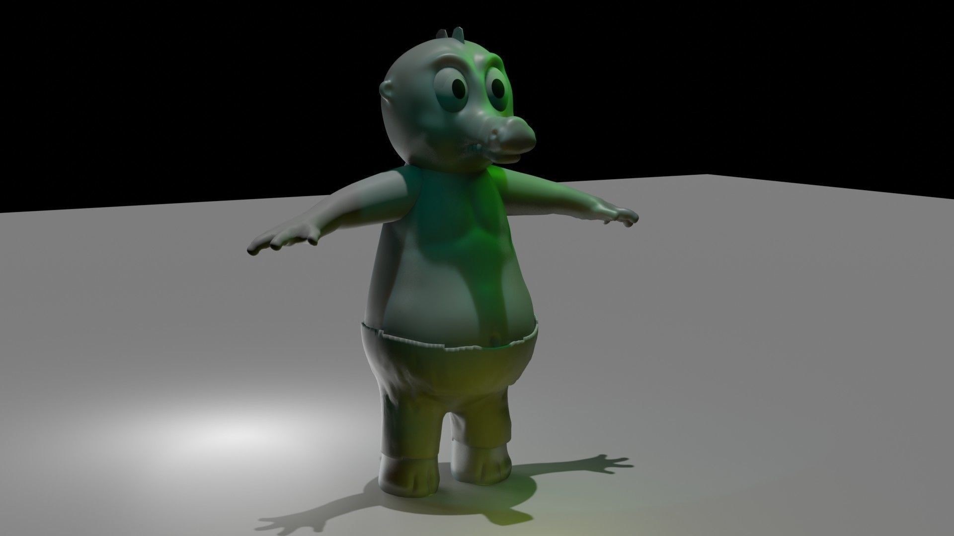 cartoon crocodile for toon 3D model_5