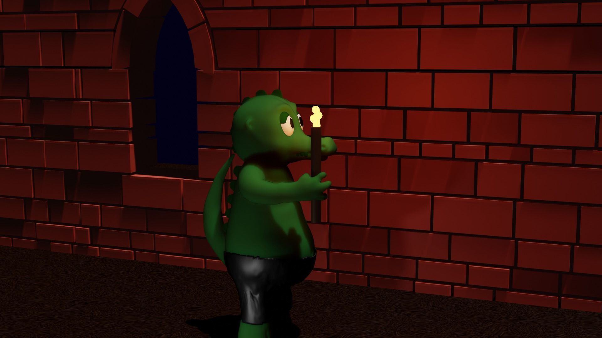 cartoon crocodile for toon 3D model_9