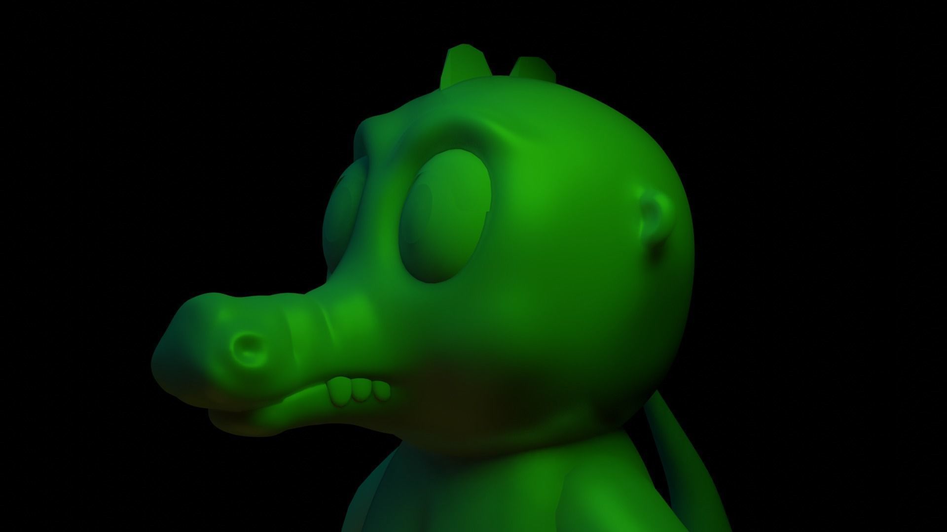 cartoon crocodile for toon 3D model_1