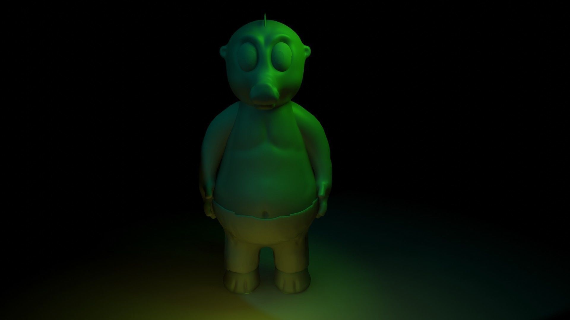 cartoon crocodile for toon 3D model_3