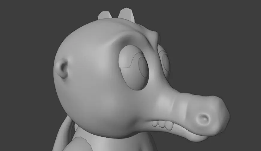 cartoon crocodile for toon 3D model_0