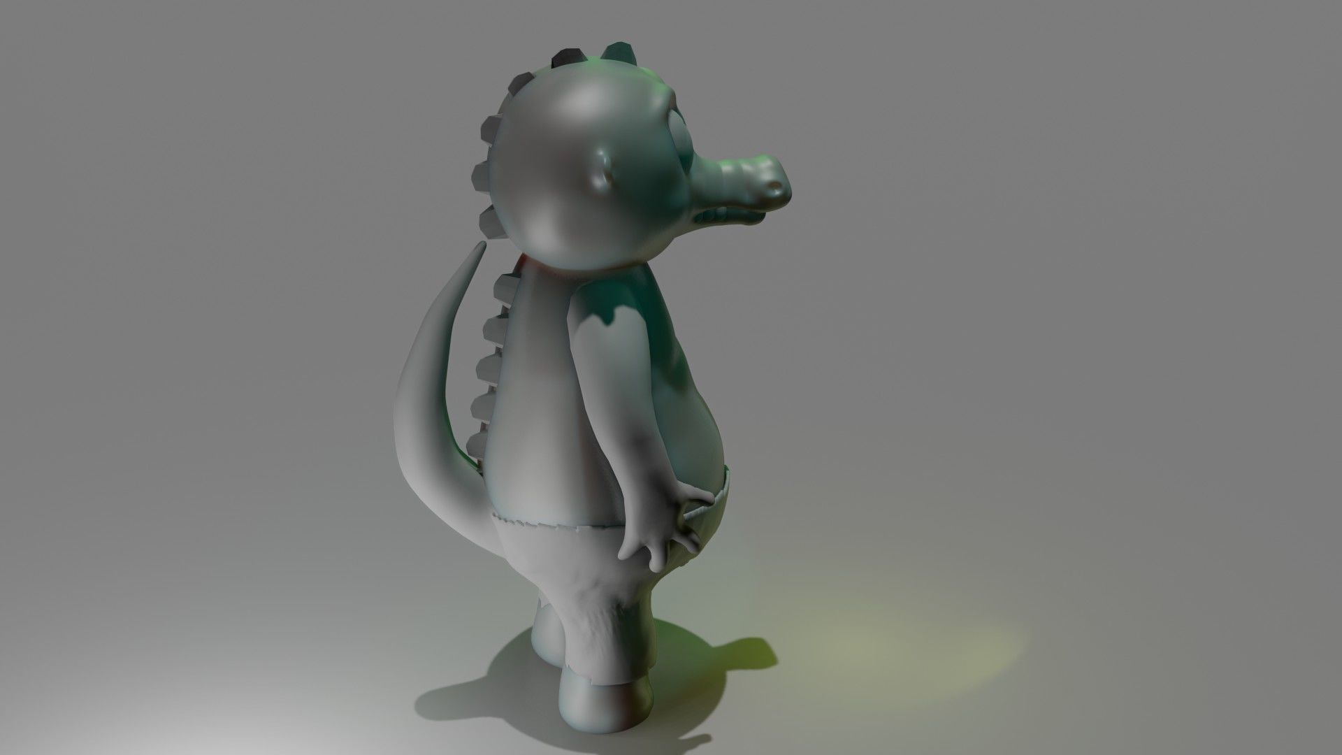 cartoon crocodile for toon 3D model_4