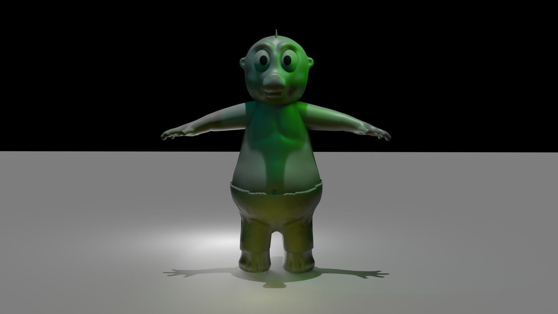 cartoon crocodile for toon 3D model_6