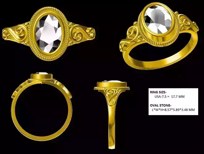 WOMEN RING 3D print model
