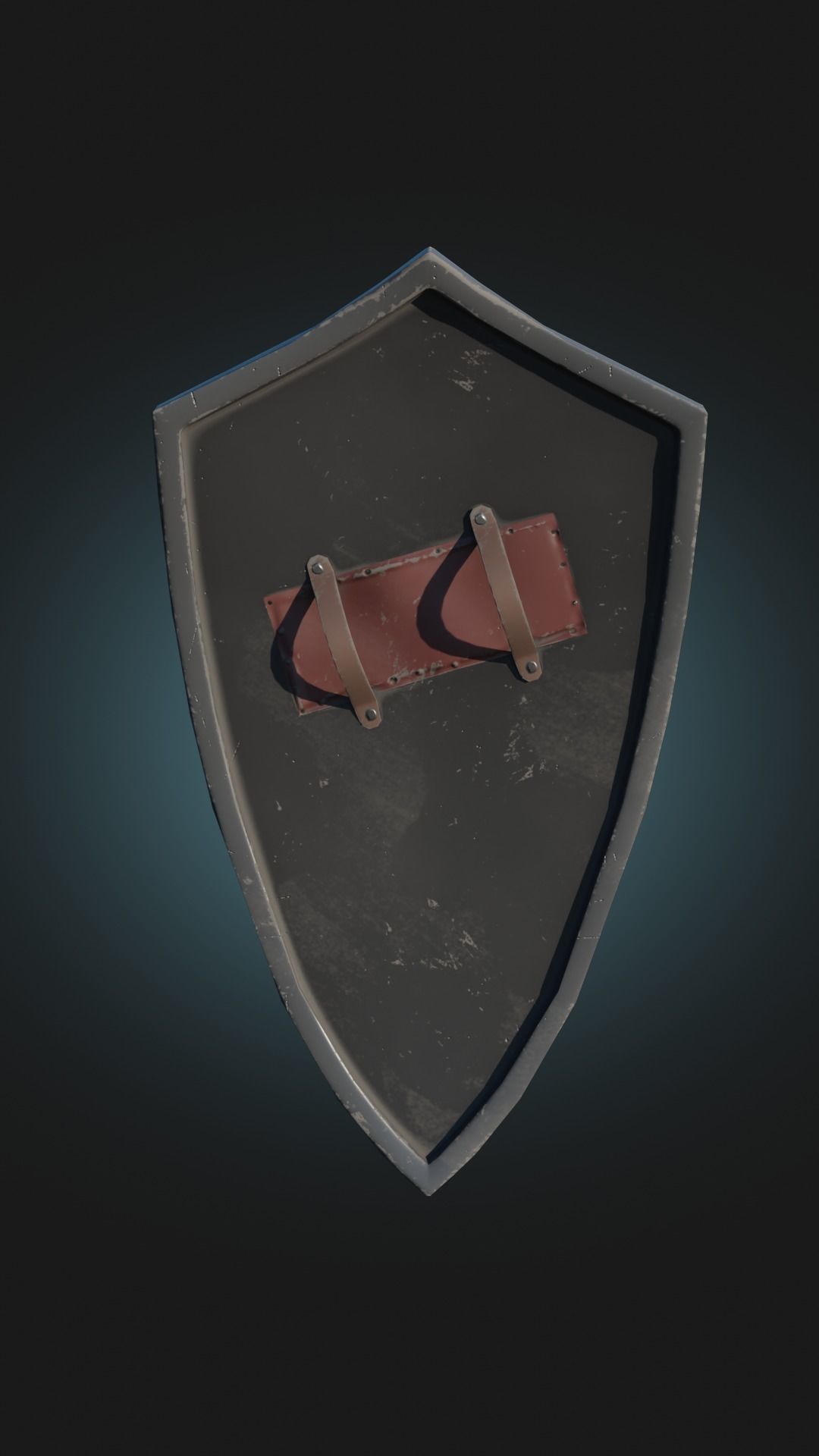 Knights Shield Low-poly 3D model_3