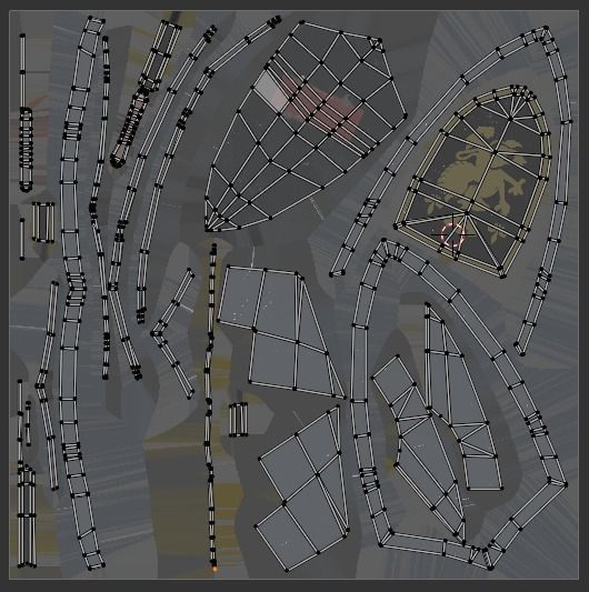 Knights Shield Low-poly 3D model_8