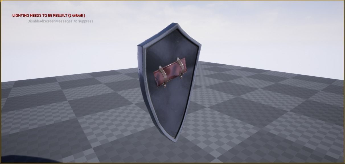 Knights Shield Low-poly 3D model_5