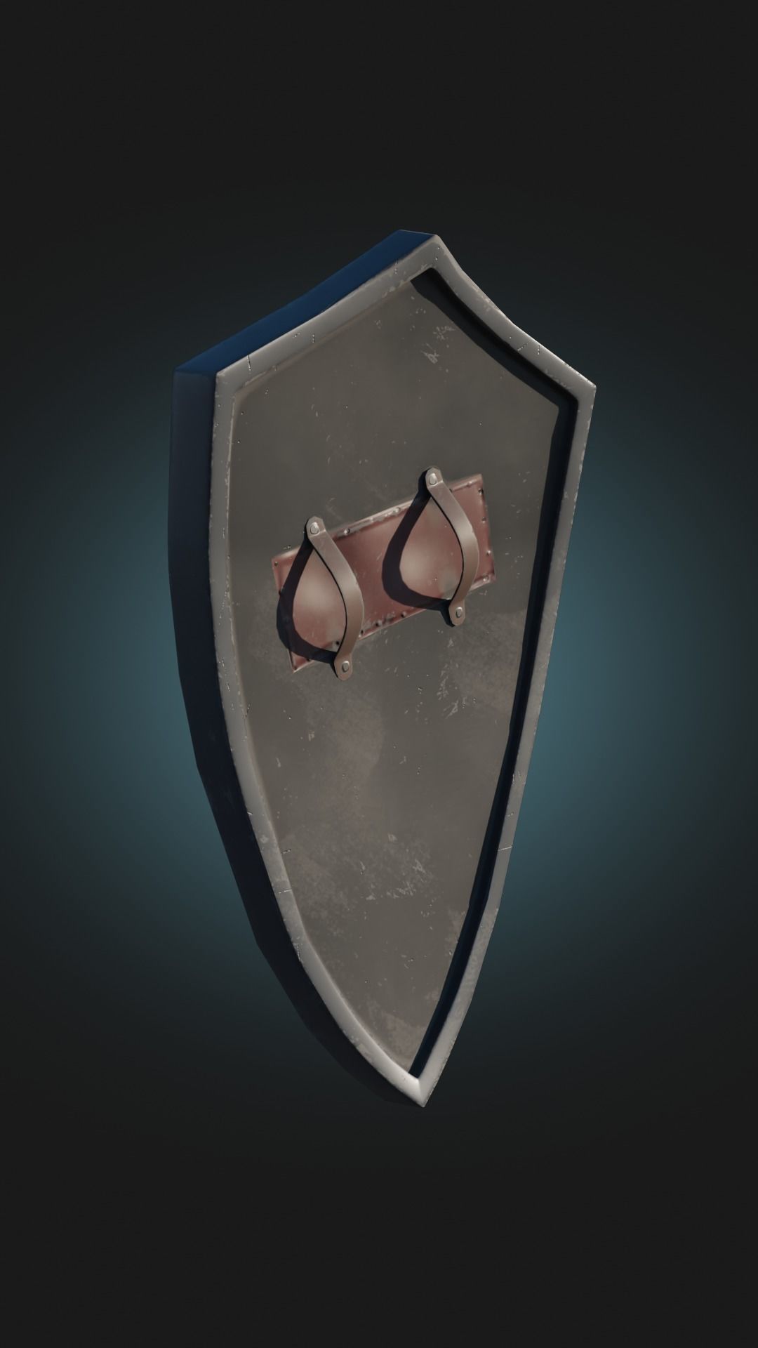 Knights Shield Low-poly 3D model_2