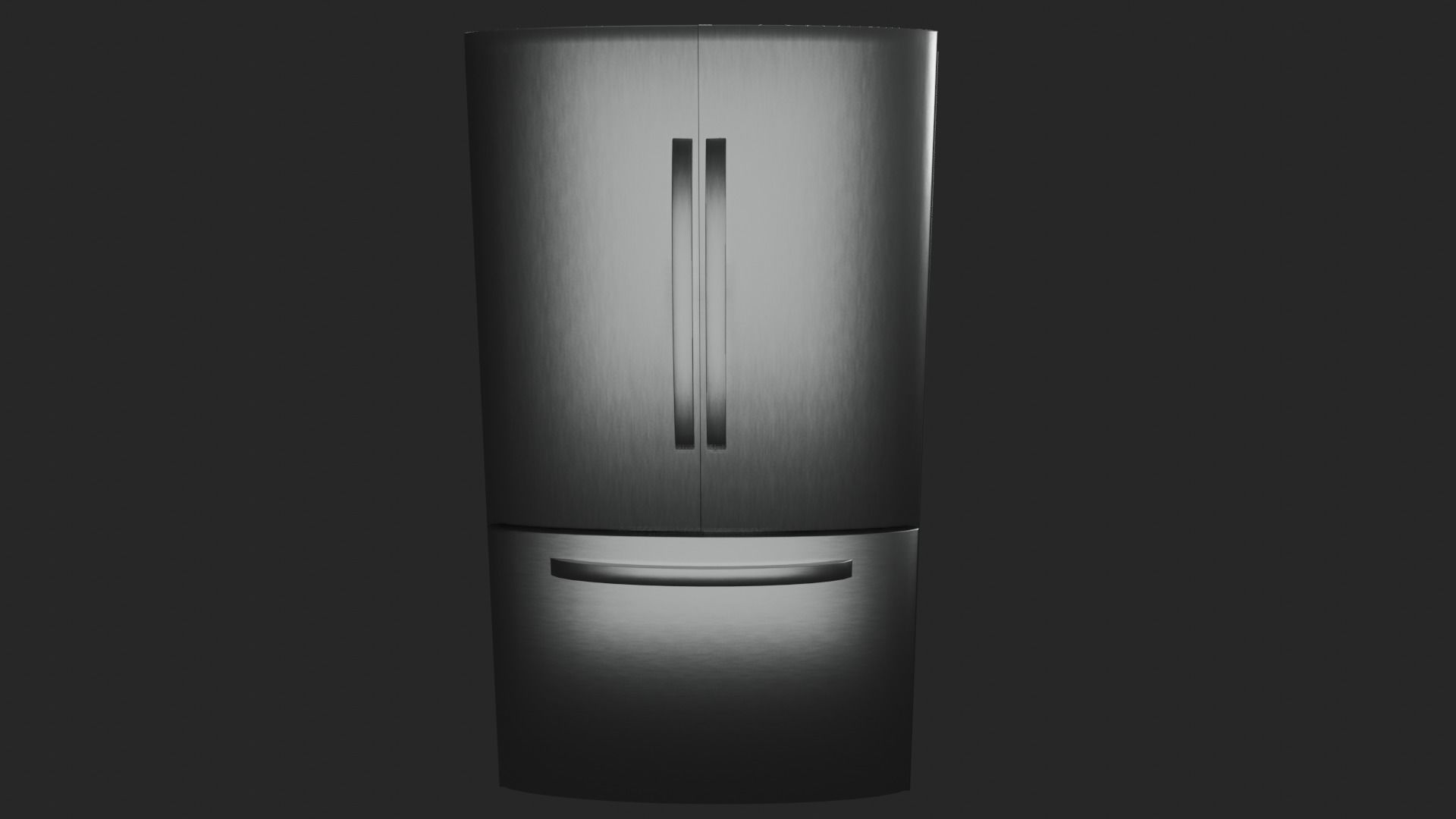 Refrigerator Lowpoly and PBR 3D model Low-poly 3D model_5
