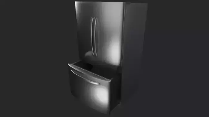 Refrigerator Lowpoly and PBR 3D model Low-poly 3D model