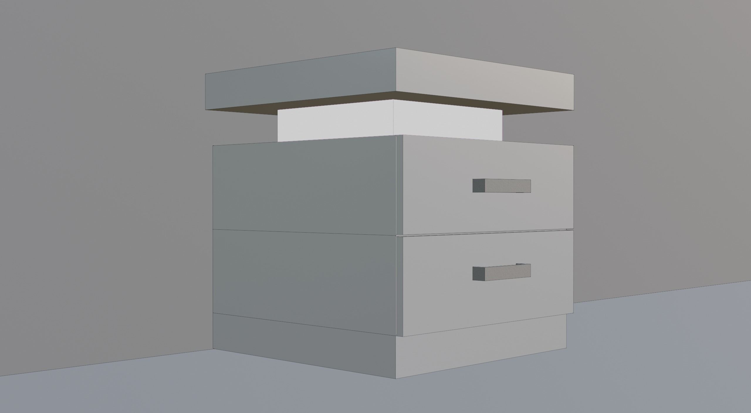 Night Table Low-poly Low-poly 3D model_6