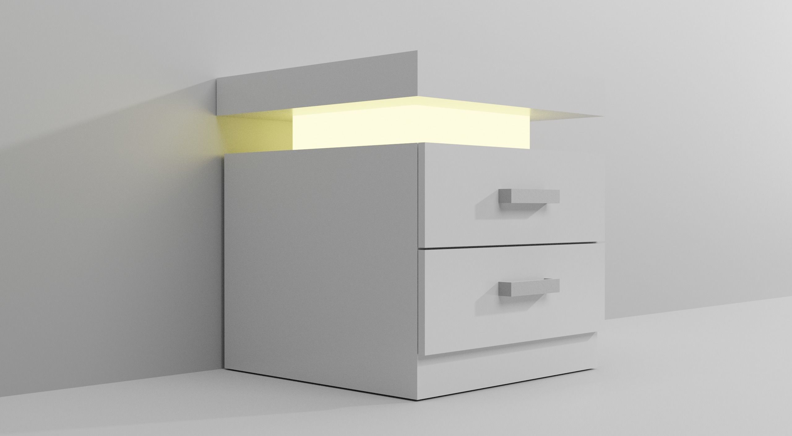 Night Table Low-poly Low-poly 3D model_4